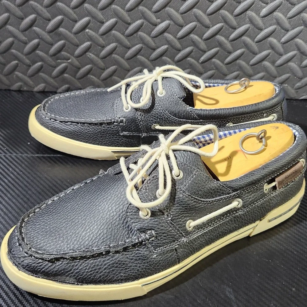 GH Bass Boat Shoes Mens 10 M Casual Slip On Loafers Black Size 13M